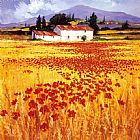 Steve Thoms Poppies painting